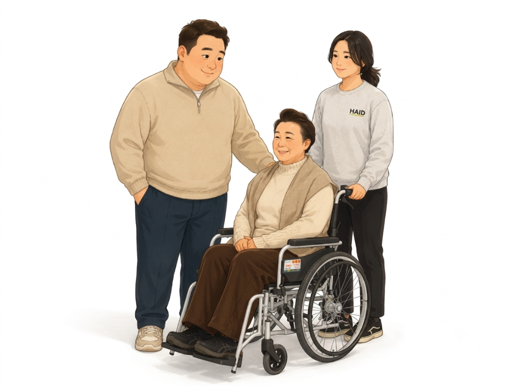 보호자와 함께하는 휠체어 탑승